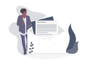 undraw_newsletter_vovu une femme et une lettre