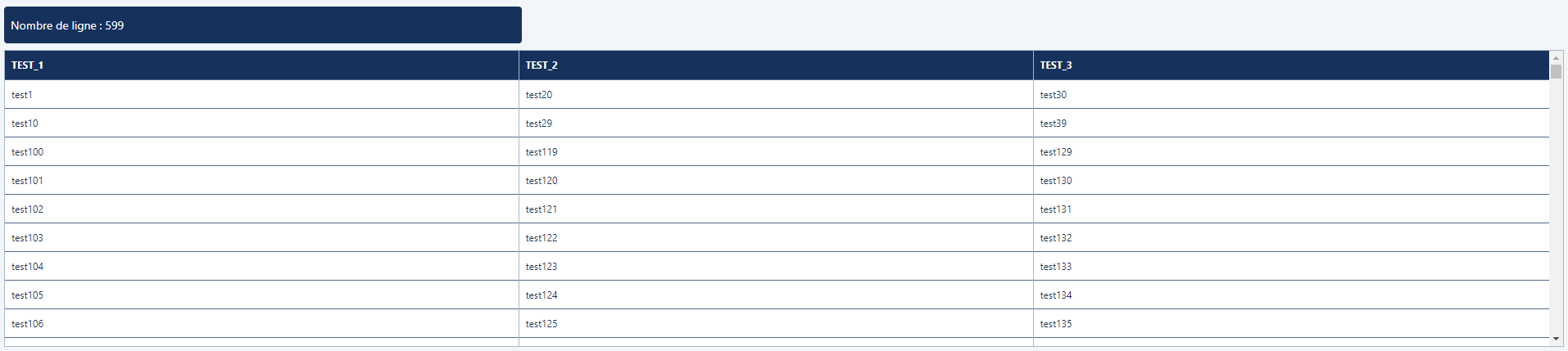 Liste compteur